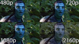 Avatar 480p vs 720p vs 1080p vs 2160p [upl. by Leahcam258]