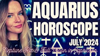 AQUARIUS July 2024 Monthly Horoscope [upl. by Bullock26]