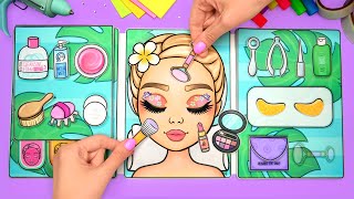 DIY DOLL MAKEUP 💄 amp SKIN CARE  Printables  Paper Doll Book [upl. by Gabbey]