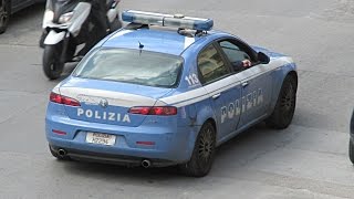 HD  Sirena Polizia Volante 113 Polizia in sirena  Police Car with siren responding code 3 [upl. by Nadean]