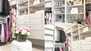 DIY Glam Closet Closet Organization Ideas  Before and After Tour [upl. by Alison]