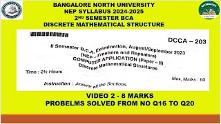 1st sem bca sepbnu2nd sem bca nepbnudiscrete mathematicssolved model question paper part 2 [upl. by Dougy]