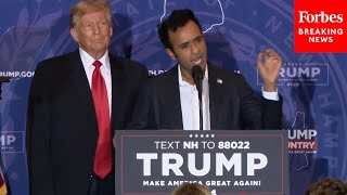 BREAKING NEWS Vivek Ramaswamy Joins Trump At New Hampshire Rally To Encourage Voters To Support Him [upl. by Murtha992]