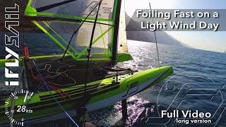 Fast Foiling at 28kts in light wind  LONG VIDEO VERSION  iFLY RAZZOR PRO  Performance Highlights [upl. by Nae]