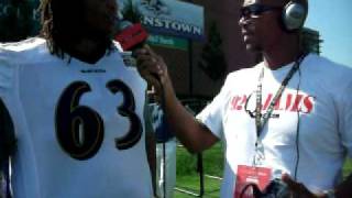 92QJams Konan interviews Baltimore Raven Terrence Cody 7282010 [upl. by Ellennoj]