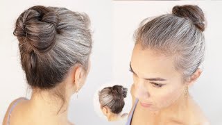 Super Quick Updo Hairstyle 🩶 [upl. by Ayala]