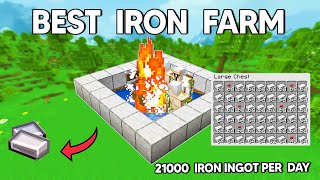 EFFORTLESS BEST Iron Farm Minecraft Java 121 [upl. by Zerla]