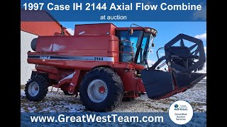 1997 Case IH 2144 Axial Flow Combine at Auction [upl. by Tanah]