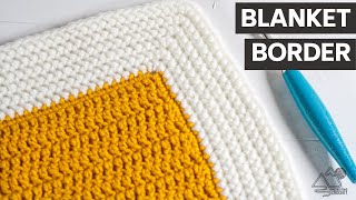 CROCHET Easy Blanket Border that works on any Blanket [upl. by Atsira]