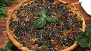 Quiche aux épinards frais et lardons  quiche with fresh spinach [upl. by Ingra]