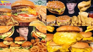 ASMR Cheese Burger Mukbang Compilation 14  Satisfying Eating Sounds  Burgers Asmr [upl. by Dnama]