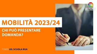 Mobilità docenti 202324 chi può presentare domanda [upl. by Garbe]