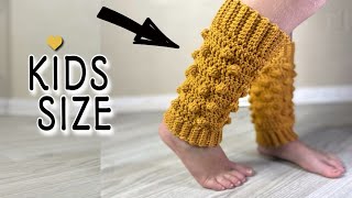 Kids BOBBLES Leg Warmers  EASY Crochet Tutorial [upl. by Sirc713]