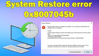 Resolving Windows System Restore Error 0x8007045b StepbyStep Tutorial [upl. by Ecienahs]