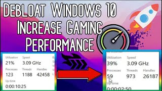 Debloat Windows 1011 Increase Gaming Performance  CodeWalking [upl. by Ydnarb]