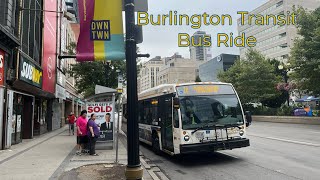 Burlington Transit 1 PlainsFairview Bus Ride  Full Route Westbound 882024 [upl. by Lose]