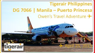 TIGER AIRWAYS PHILIPPINES OR CEBGO DG 7066 MANILA TO PUERTO PRINCESA ON AIRBUS A320 [upl. by Jody]