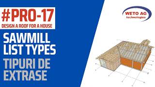 Pro17 workflow Sawmill List types  Tipuri de extrase liste [upl. by Cirre651]