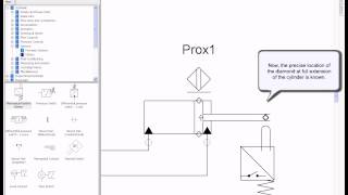 Inserting Proximity sensor  ElectroHydraulics Automation Studio™ Educational Edition [upl. by Nenad]