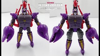 Transformers WFC Kingdom Deluxe Predacon Beast Wars Scorponok  Leg Upgrade Kit Review 4K [upl. by Niki]