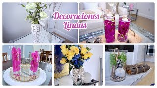 DECORACIONES CON JARRONES DE CRISTAL ELEGANTES  FLORES Y VELAS FLOTANTES 💐 ARREGLOS LINDOS [upl. by Pelson297]