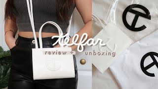 telfar small shopping bag unboxing  review  tips to buying one [upl. by Arak]