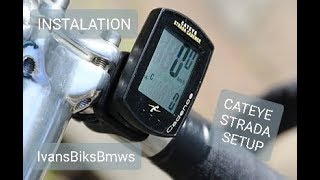 How To Install  Setup The Cateye Strada Wireless Bike Computer 4k [upl. by Nnav]