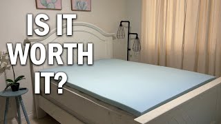 Linenspa 2 Inch Memory Foam Mattress Topper Review  Is It Worth It [upl. by Edveh]