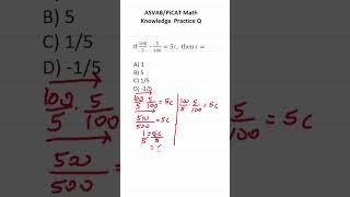 ASVABPiCAT Math Knowledge Practice Test Question Solving Equations acetheasvab with grammarhero [upl. by Oderfigis131]