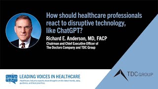 How should healthcare professionals react to disruptive technology like ChatGPT [upl. by Peder]