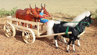 DIY How To Make Horse Cart From Wood  Seoul Life [upl. by Fabien]