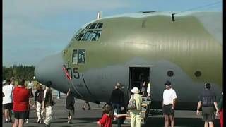 C130 Hercules at RNZAF Air Base Whenuapai New Zealand 2001 [upl. by Ariek65]