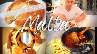 Malta Street Food Tour  Pastizzi  Rabbit Stew  Maltese Platter [upl. by Martijn]