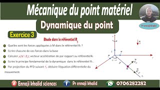 Dynamique du point matériel exercice 3 [upl. by Zeus]