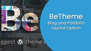 Betheme Tutorial 5 Blog and Portfolio Layout Option [upl. by Suirtemed766]