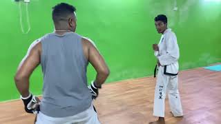 Power itf taekwondo dojang sparring practice [upl. by Aneerahs776]