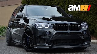 2015 BMW X5 M 567HP Blacked Out with 22 Inch Vossen Wheels Walkaround Features  1687 [upl. by Lyret]