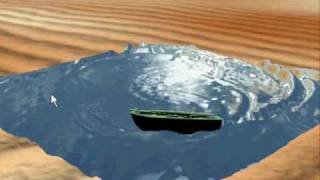 3D water surface simulation with a boat Panda 3D [upl. by Ennoira]