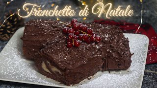 TRONCHETTO DI NATALE  Ricetta facile  SENZA LATTE E UOVA  perfetto per le feste natalizie 🎄💫 [upl. by Runkel]