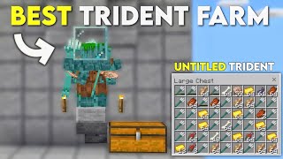 BEST TRIDENT FARM in 121 Minecraft Bedrock Edition [upl. by Avrenim]