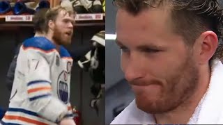 Connor McDavids locker room outburst interrupts Matthew Tkachuk interview [upl. by Pace545]