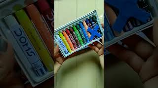 Doms oil pastel colour Unboxing oilpastelcolours doms review [upl. by Strawn]