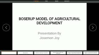 Boserup Model of Agricultural Development [upl. by Axia]