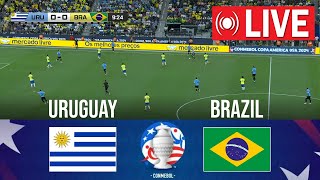 🔴 LIVE Uruguay vs Brazil  Copa América 2024  Quarterfinals  Full Match Streaming [upl. by Clercq185]