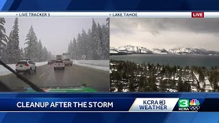 California Snowstorm Impacts  I80 reopens and more March 4 updates at noon [upl. by Auqenaj518]