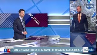 La gaffe del meteorologo Ciceroni invece di leggere le previsioni in diretta parla dei fatti [upl. by Allistir]