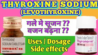 Thyroxine sodium tablet  Thyrox 50 mcg  Thyronorm Tablet uses side effects [upl. by Genaro]