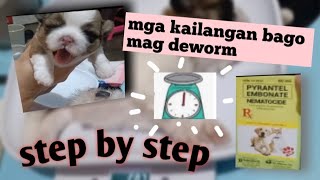 Paano mag deworm ng puppy  schedule ng pag deworm from puppy to adult [upl. by Volny]