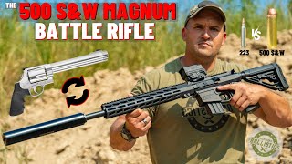 The Big Bore Battle Rifle 500 SampW Magnum AR15 [upl. by Akerahs]