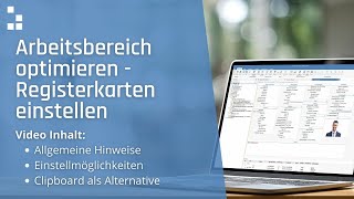 Arbeitsbereich optimieren – Registerkarten einstellen [upl. by Iago]